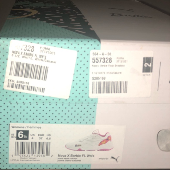 puma x barbie nova 90's block multi color sneakers